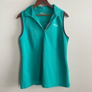 FILA Women's Aqua Sleeveless Golf Tank Top